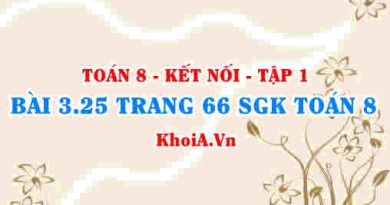 Bài 3.25 trang 66 SGK Toán 8 tập 1 Kết nối tri thức